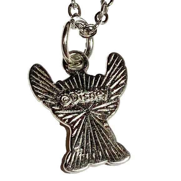 Vintage Disney Lilo & Stitch Charm Necklace 18" Signed Aulani Ohana Blue Alien - Picture 2 of 7